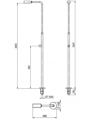 Ducha de acero inoxidable Ángel con...