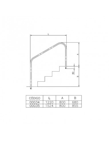 Salida piscina anclaje exterior /...