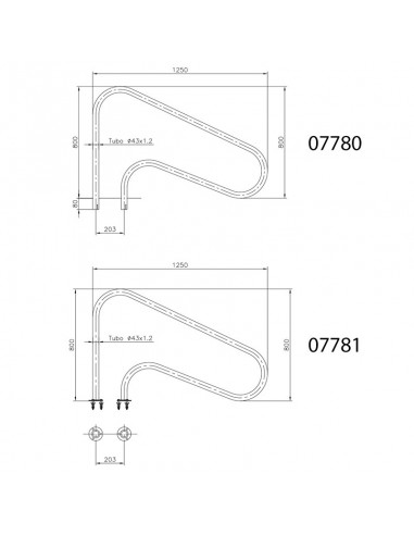 Pasamanos anclaje exterior Astral Pool