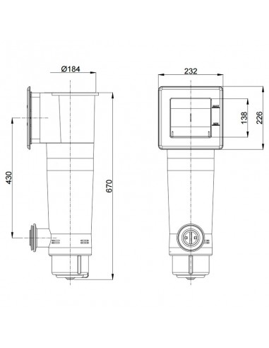 Skimmer con filtro de cartucho Gre...